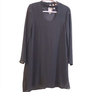 Tacera Tunic Sheer Lined Dress Long Sleeve Lagenlook Office/Career Wedding Guest